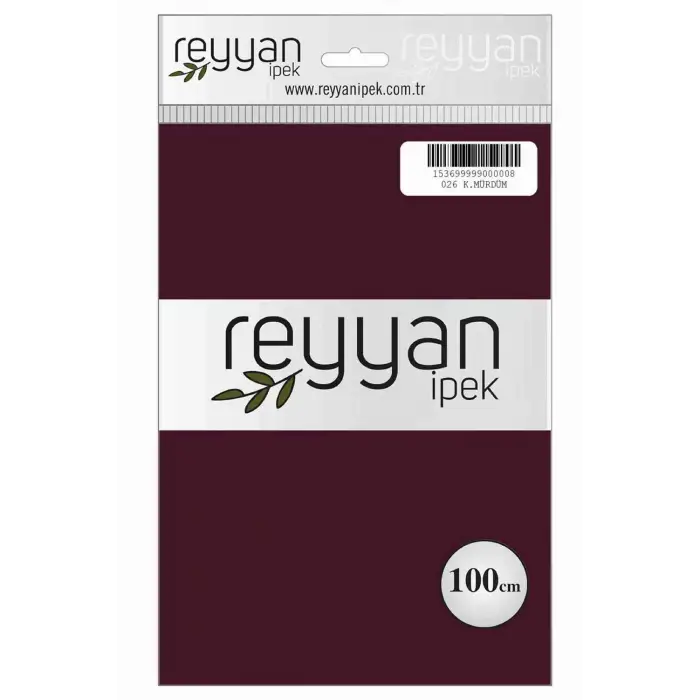 Reyyan İpek 100 Cm Düz Poşetli Yazma (Koyu Mürdüm)-026