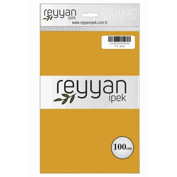 Reyyan İpek 100 Cm Düz Poşetli Yazma (Gold)-076