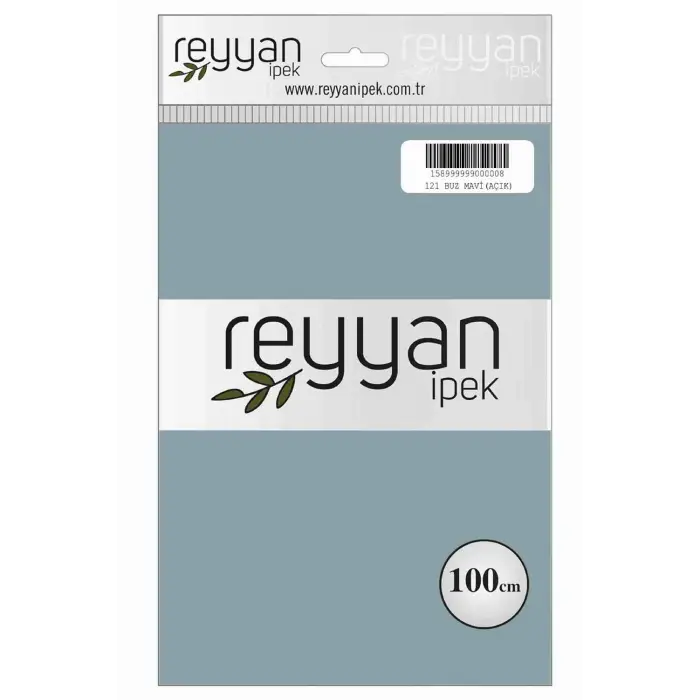 Reyyan İpek 100 Cm Düz Poşetli Yazma (Buz Mavi)-121