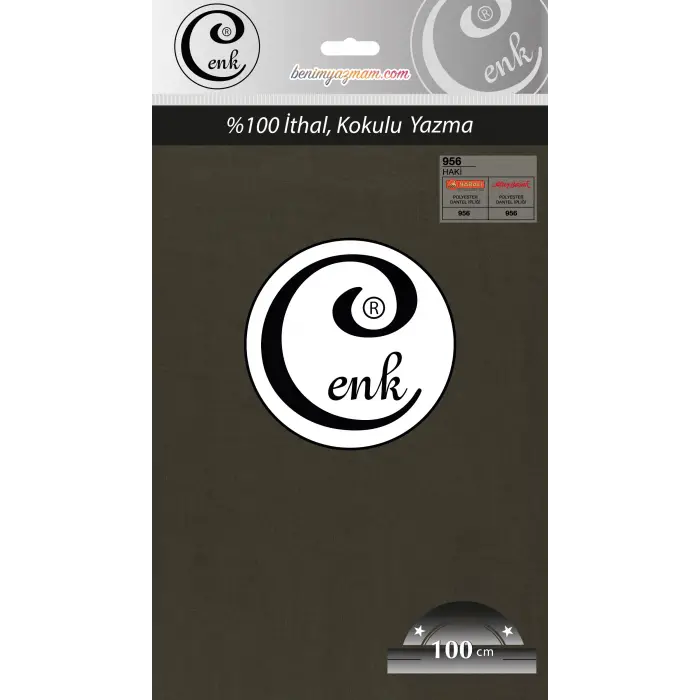 Cenk Düz Renk 100cm Haki Yazma (301-956)