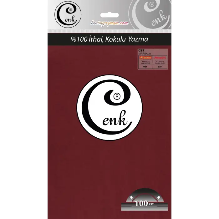 Cenk Düz Renk 100cm Marsala Yazma (301-027)