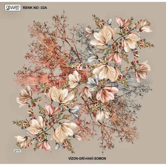 Reyyan İpek 100 cm Desenli Oyalık Yazma (ryyn-440-21)