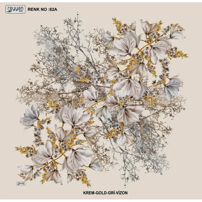 Reyyan İpek 100 cm Desenli Oyalık Yazma (ryyn-440-26)