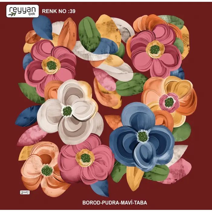 Reyyan İpek 100 cm Desenli Oyalık Yazma (ryyn-441-20)