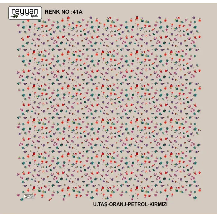 Reyyan İpek 100 cm Desenli Oyalık Yazma (ryyn-444-12)