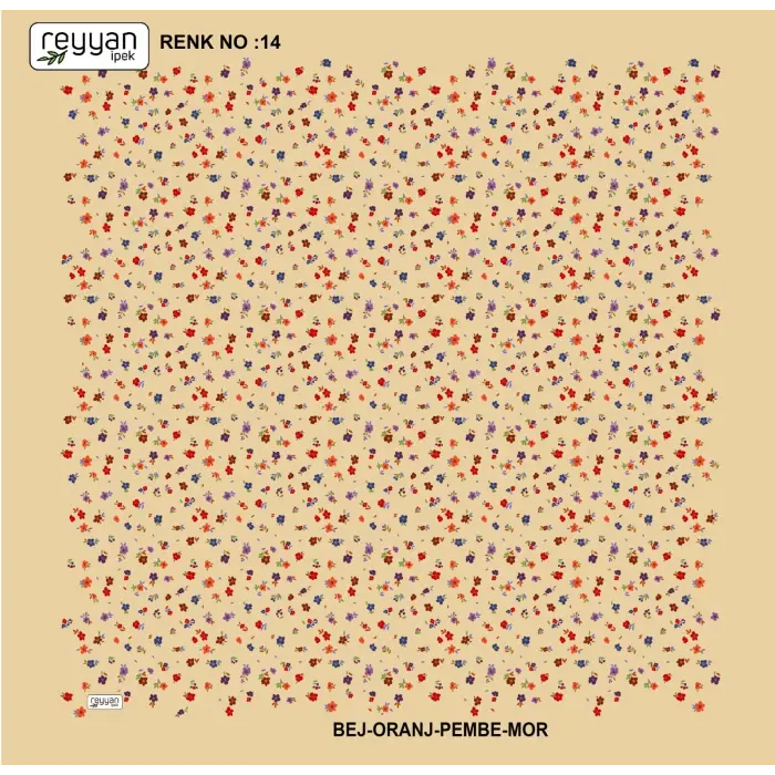 Reyyan İpek 100 cm Desenli Oyalık Yazma (ryyn-444-28)