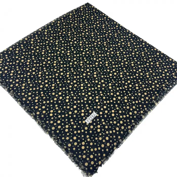 Eyfel Dimi Koton Eşarp Siyah-Karamel Serisi (FE525-26)