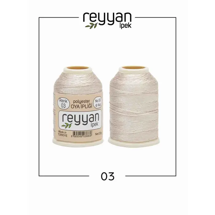 Reyyan İpek 20 gr. Polyester Oya İpi 10lu Kutu-003-1