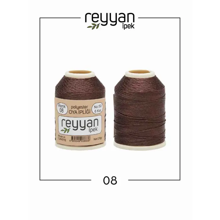Reyyan İpek 20 gr. Polyester Oya İpi 10lu Kutu-008-1