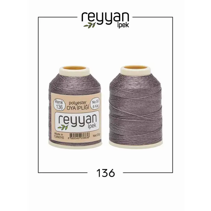 Reyyan İpek 20 gr. Polyester Oya İpi 10lu Kutu-136-1