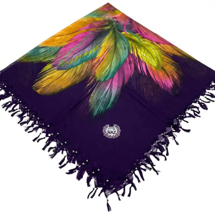 Naz İpek Koton Sökme Boncuklu Yazma (sm-41-04)