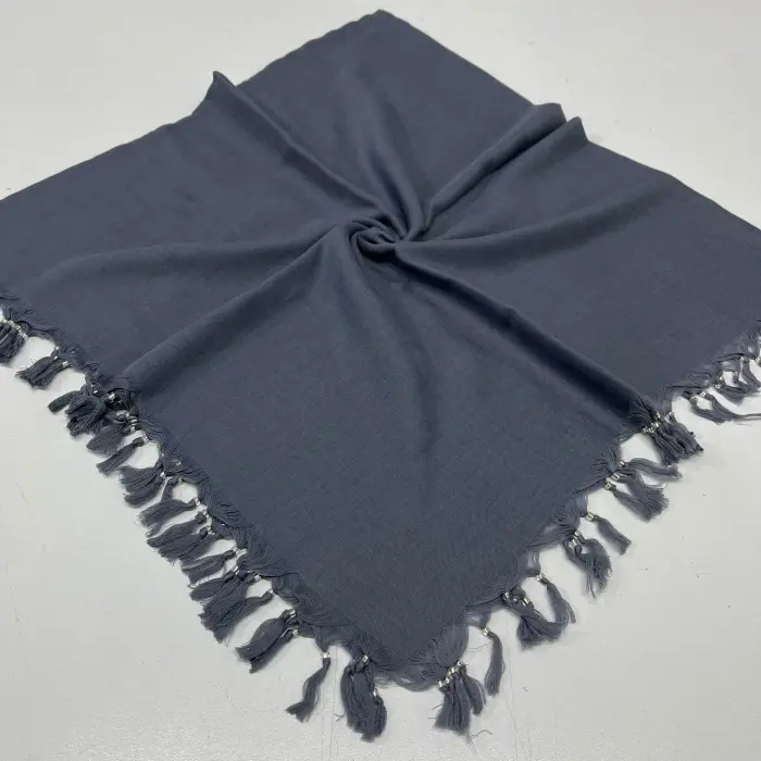 Firuze Düz Renk Sökme Boncuklu Koton Yazma (sm-48-01)