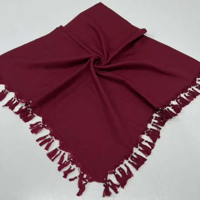 Firuze Düz Renk Sökme Boncuklu Koton Yazma (sm-48-07)