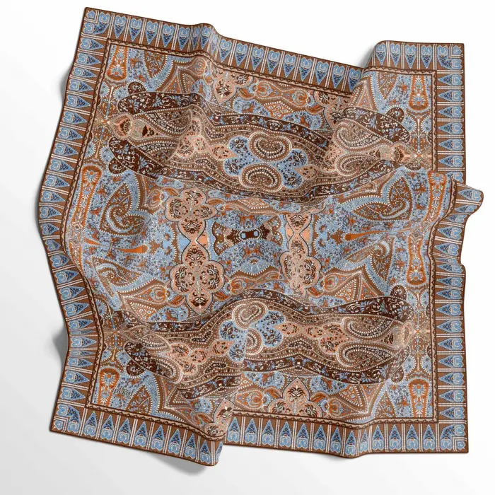 İpekal El Dikişli Dijital Soft Eşarp-soft14-02