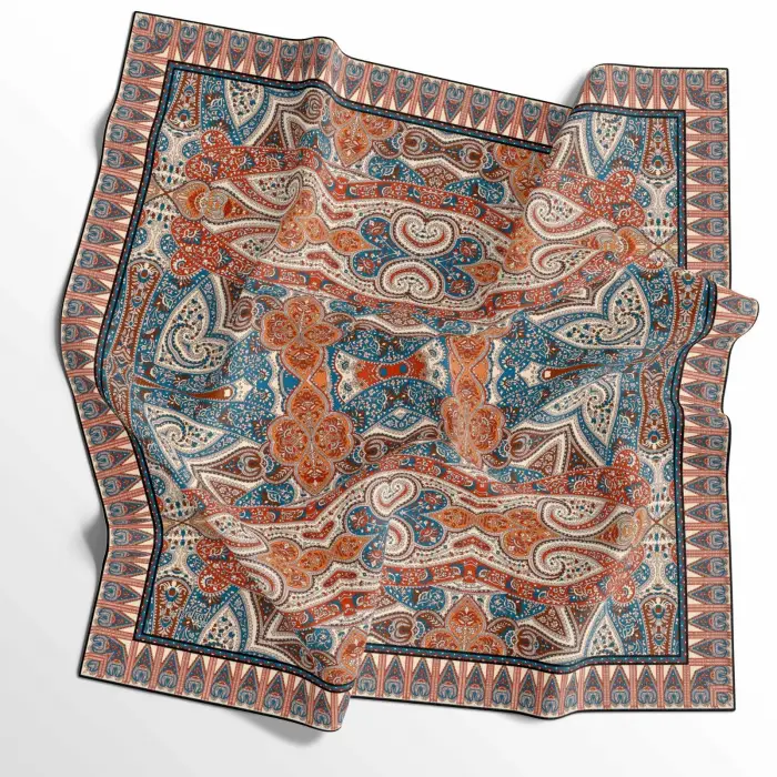 İpekal El Dikişli Dijital Soft Eşarp-soft14-04