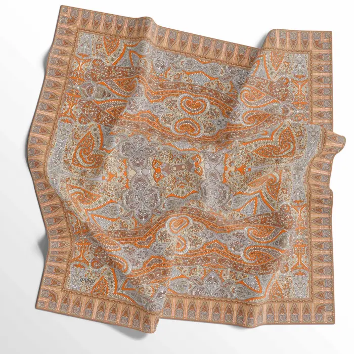 İpekal El Dikişli Dijital Soft Eşarp-soft14-07