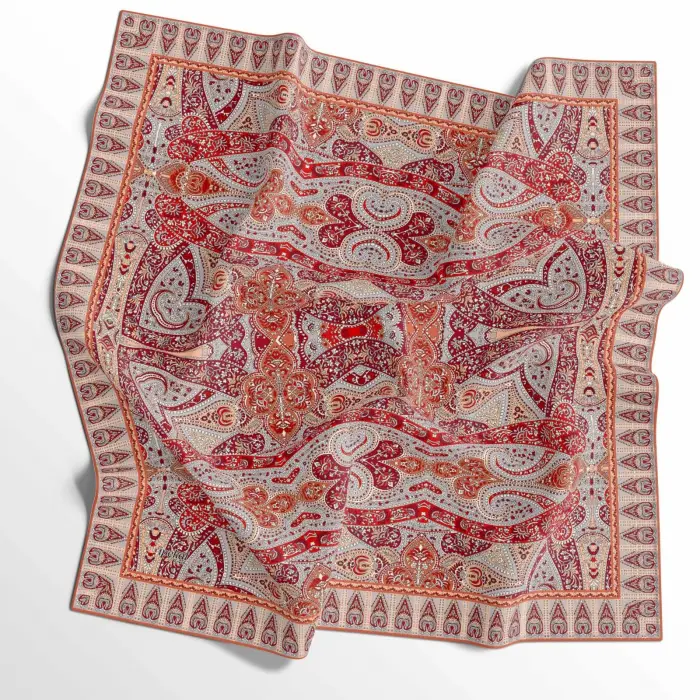 İpekal El Dikişli Dijital Soft Eşarp-soft14-08