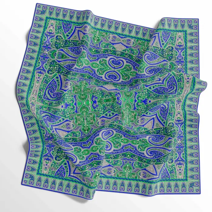 İpekal El Dikişli Dijital Soft Eşarp-soft14-12