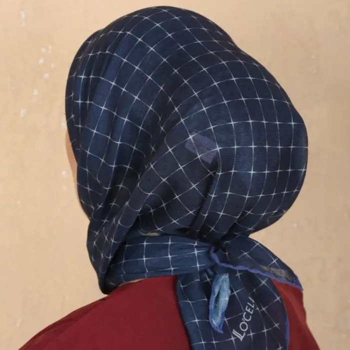 Locella El Dikişli Dijital Soft Eşarp Lacivert Serisi-soft15-06