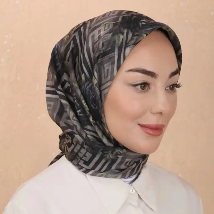 Locella El Dikişli Dijital Soft Eşarp-soft16-04