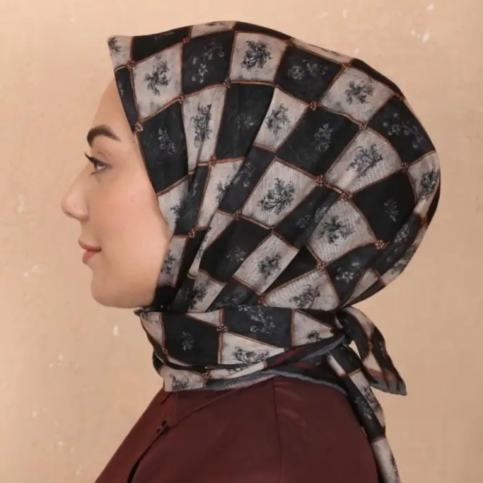 Locella El Dikişli Dijital Soft Eşarp-soft17-06