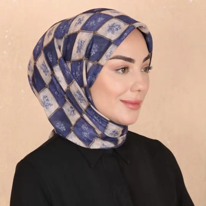 Locella El Dikişli Dijital Soft Eşarp-soft17-09