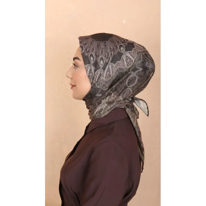 Locella El Dikişli Dijital Soft Eşarp-soft18-05