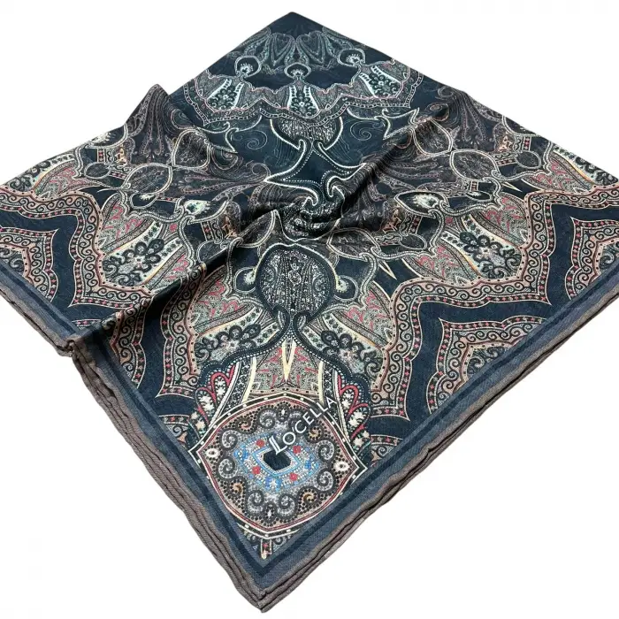 Locella El Dikişli Dijital Soft Eşarp-soft18-10