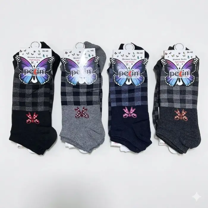 Pelin Kadın Patik Çorap (12 adet) - (KPÇ-01-09)