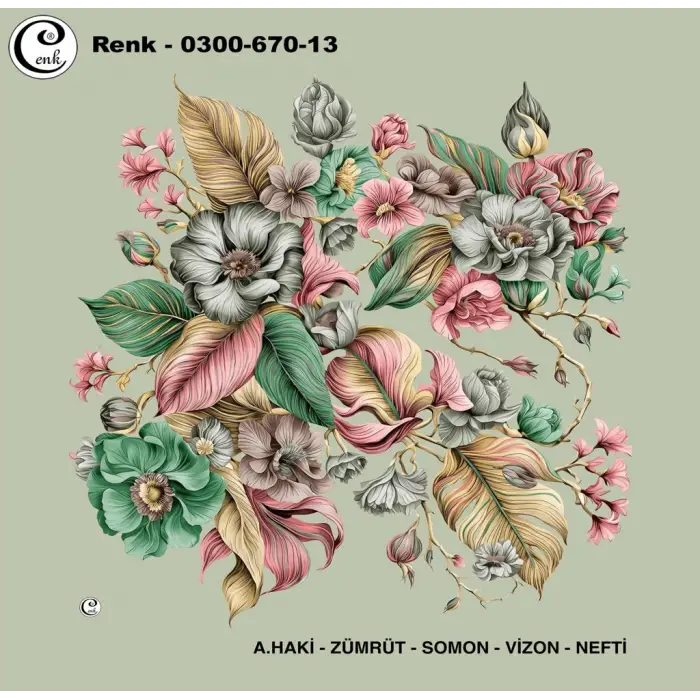 Cenk 100 cm Desenli Oyalık Yazma (Cnk-670-13)