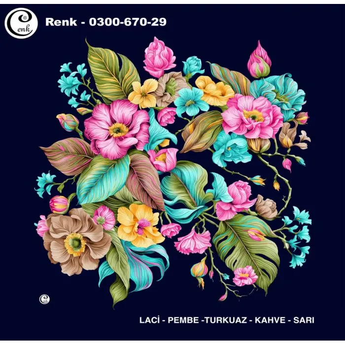 Cenk 100 cm Desenli Oyalık Yazma (Cnk-670-29)