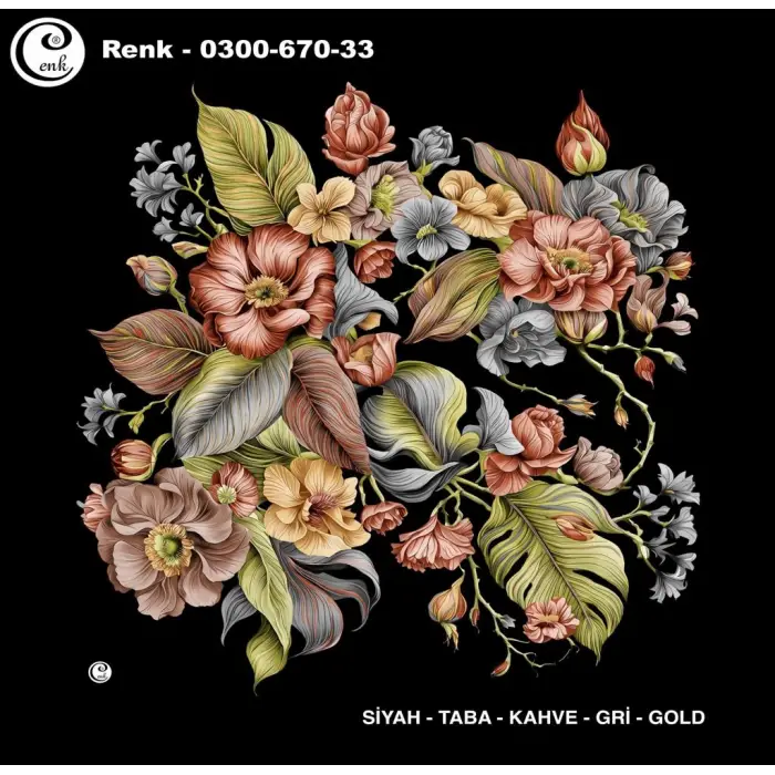 Cenk 100 cm Desenli Oyalık Yazma (Cnk-670-33)