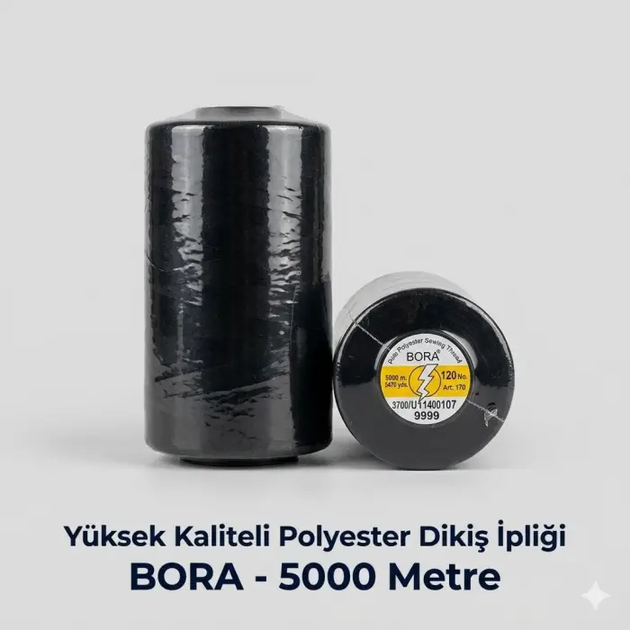 Bora 5000 mt. Dikiş İpi Siyah-(Bora02)