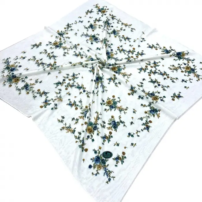 Huzurlu İpek Polyester Oyalık Yazma 100 cm - (PY01-15)