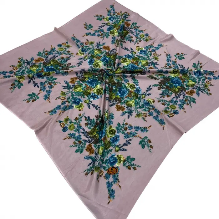 Huzurlu İpek Polyester Oyalık Yazma 100 cm - (PY02-06)