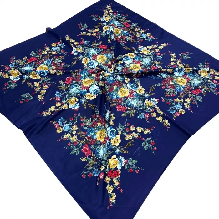 Huzurlu İpek Polyester Oyalık Yazma 100 cm - (PY02-12)