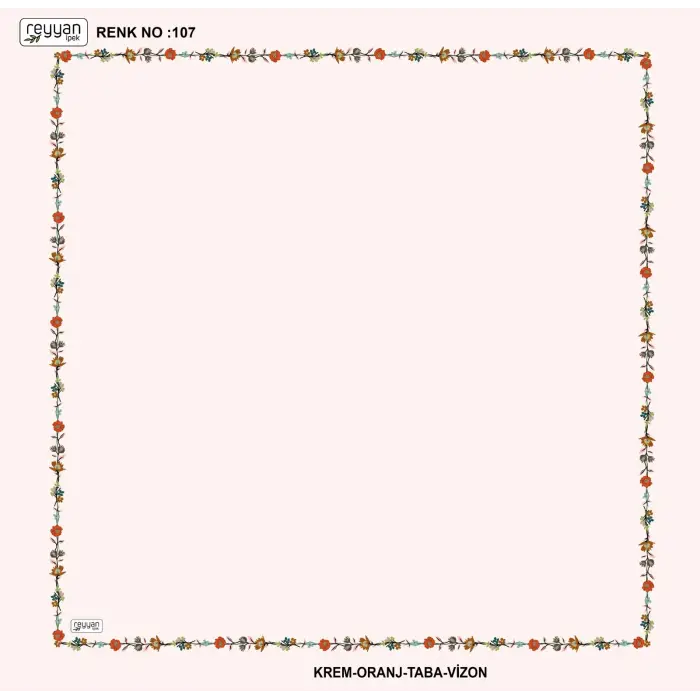 Reyyan İpek 100 cm Desenli Oyalık Yazma (ryyn-449-06)