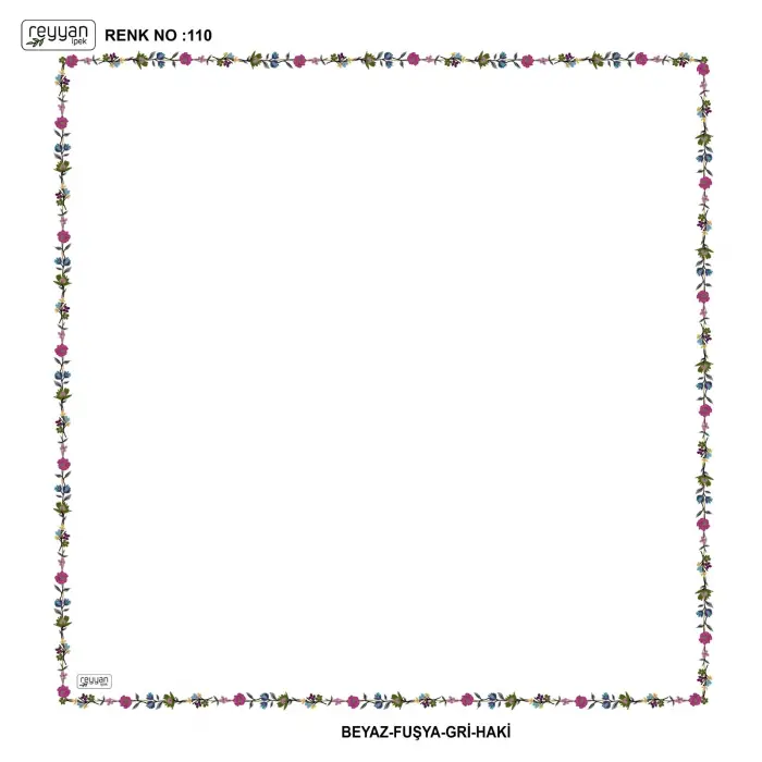 Reyyan İpek 100 cm Desenli Oyalık Yazma (ryyn-449-07)