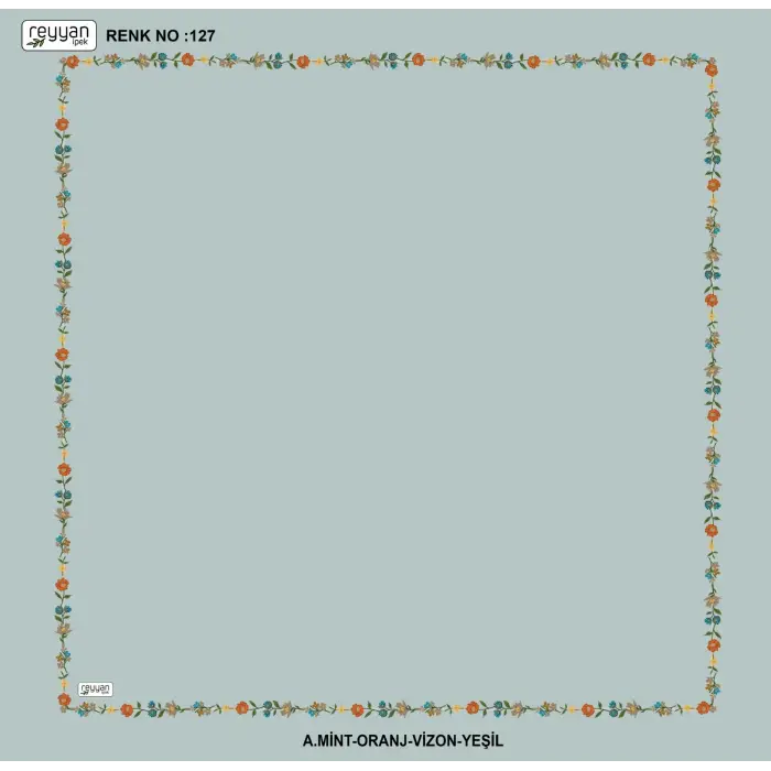 Reyyan İpek 100 cm Desenli Oyalık Yazma (ryyn-449-12)