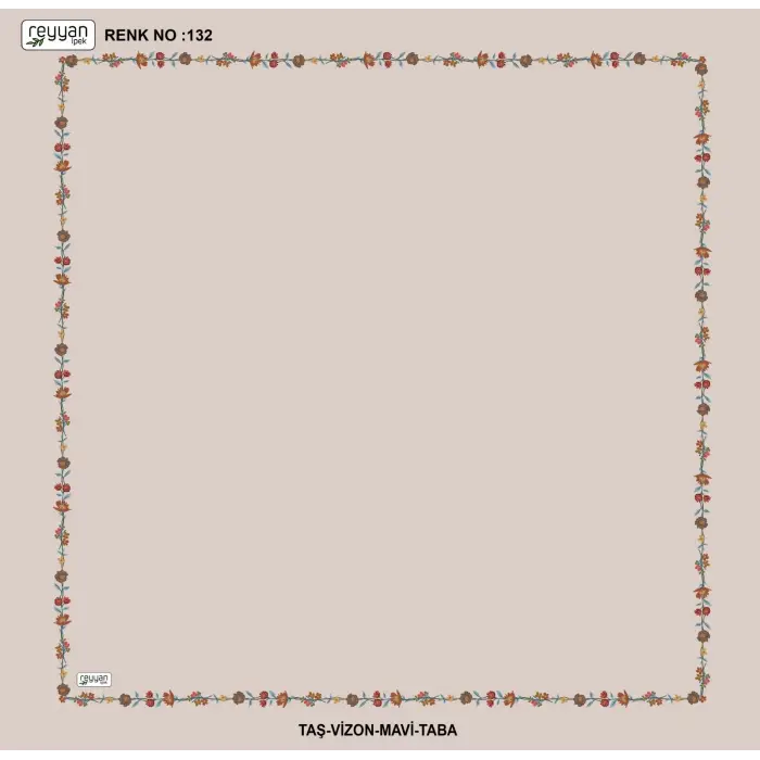 Reyyan İpek 100 cm Desenli Oyalık Yazma (ryyn-449-15)