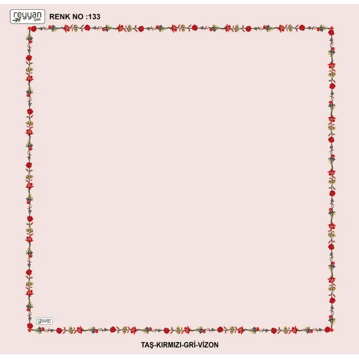 Reyyan İpek 100 cm Desenli Oyalık Yazma (ryyn-449-16)