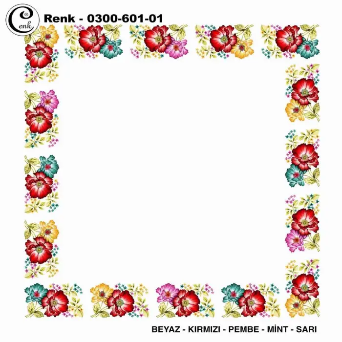 Cenk 100cm Ortası Boş Oyalık Yazma (Cnk-601-01)