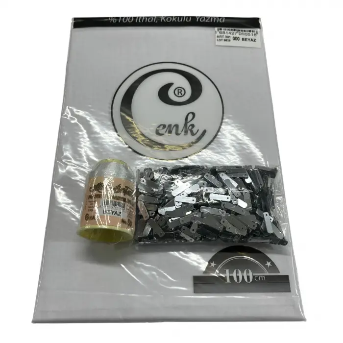 Cenk Düz Yazma Beyaz + Altınbaşak Polyester Oya İpi + Baget Oya Pulu Seti – Hazır Oya Paketi (200 TL) (305-000-1)