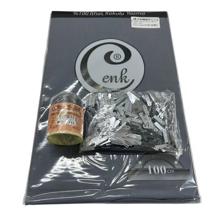 Cenk Düz Yazma Gri + Altınbaşak Polyester Oya İpi + Baget Oya Pulu Seti – Hazır Oya Paketi (200 TL) (305-715)