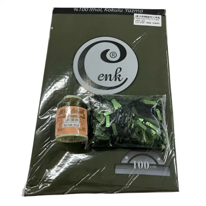 Cenk Düz Yazma Haki + Altınbaşak Polyester Oya İpi + Baget Oya Pulu Seti – Hazır Oya Paketi (200 TL) (305-956)