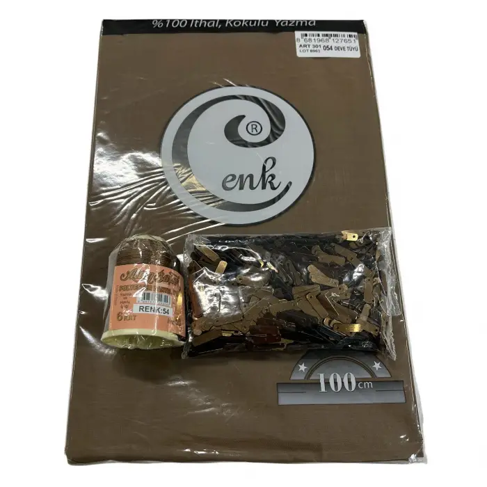 Cenk Düz Yazma Deve Tüyü + Altınbaşak Polyester Oya İpi + Baget Oya Pulu Seti – Hazır Oya Paketi (200 TL) (305-054)