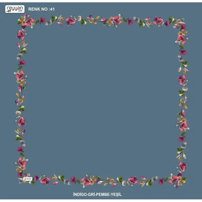 Reyyan İpek 100 cm Desenli Oyalık Yazma (ryyn-455-10)