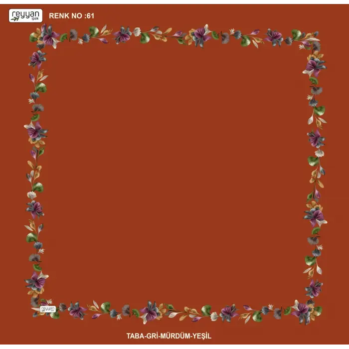 Reyyan İpek 100 cm Desenli Oyalık Yazma (ryyn-455-14)