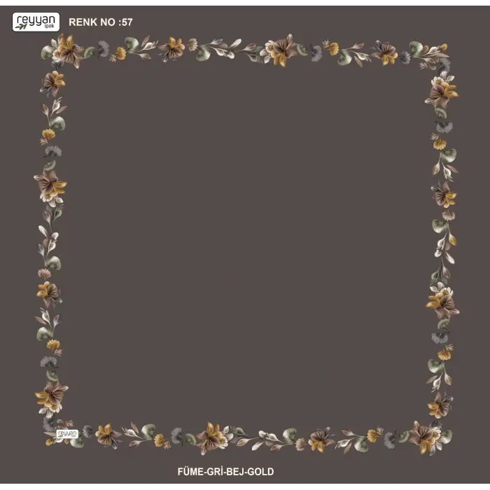Reyyan İpek 100 cm Desenli Oyalık Yazma (ryyn-455-21)
