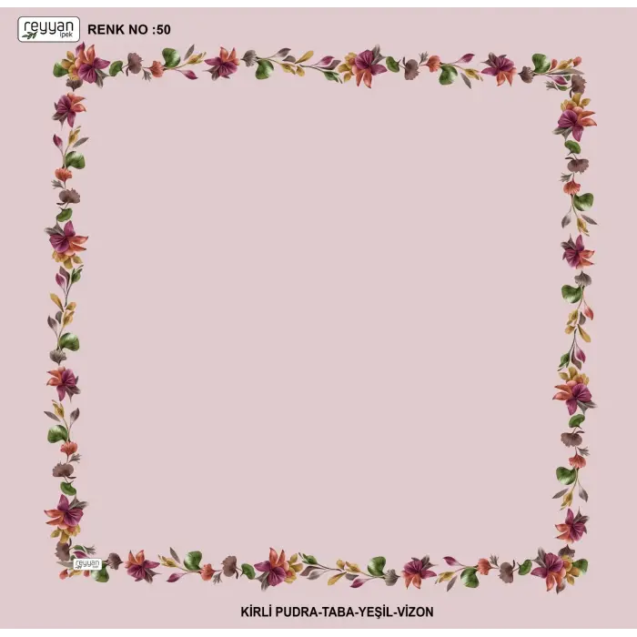 Reyyan İpek 100 cm Desenli Oyalık Yazma (ryyn-455-24)